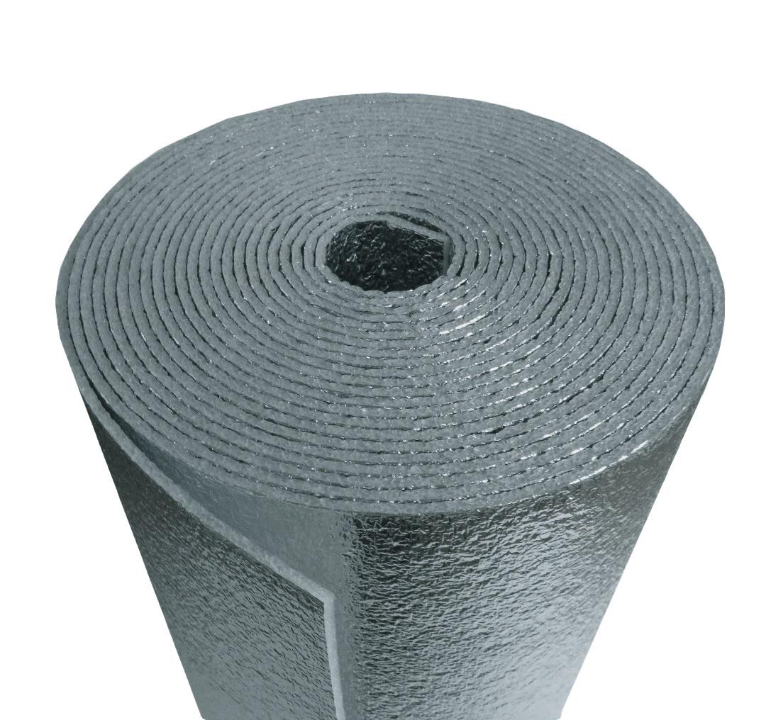 62.5 sqft (6" X 125' ) 1/4 R8 Reflective Foil Insulation Spiral Duct Pipe Wrap Foam Core 62.5 sqft (6" X 125' ) R8 PREMIUM